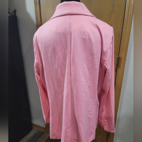 Lane Bryant Pink Blazer Single Button Stretch Fabric - Picture 5 of 7